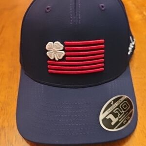 Black Clover Nation 6 Hat Navy Blue America USA Adjustable Flexfit NWT